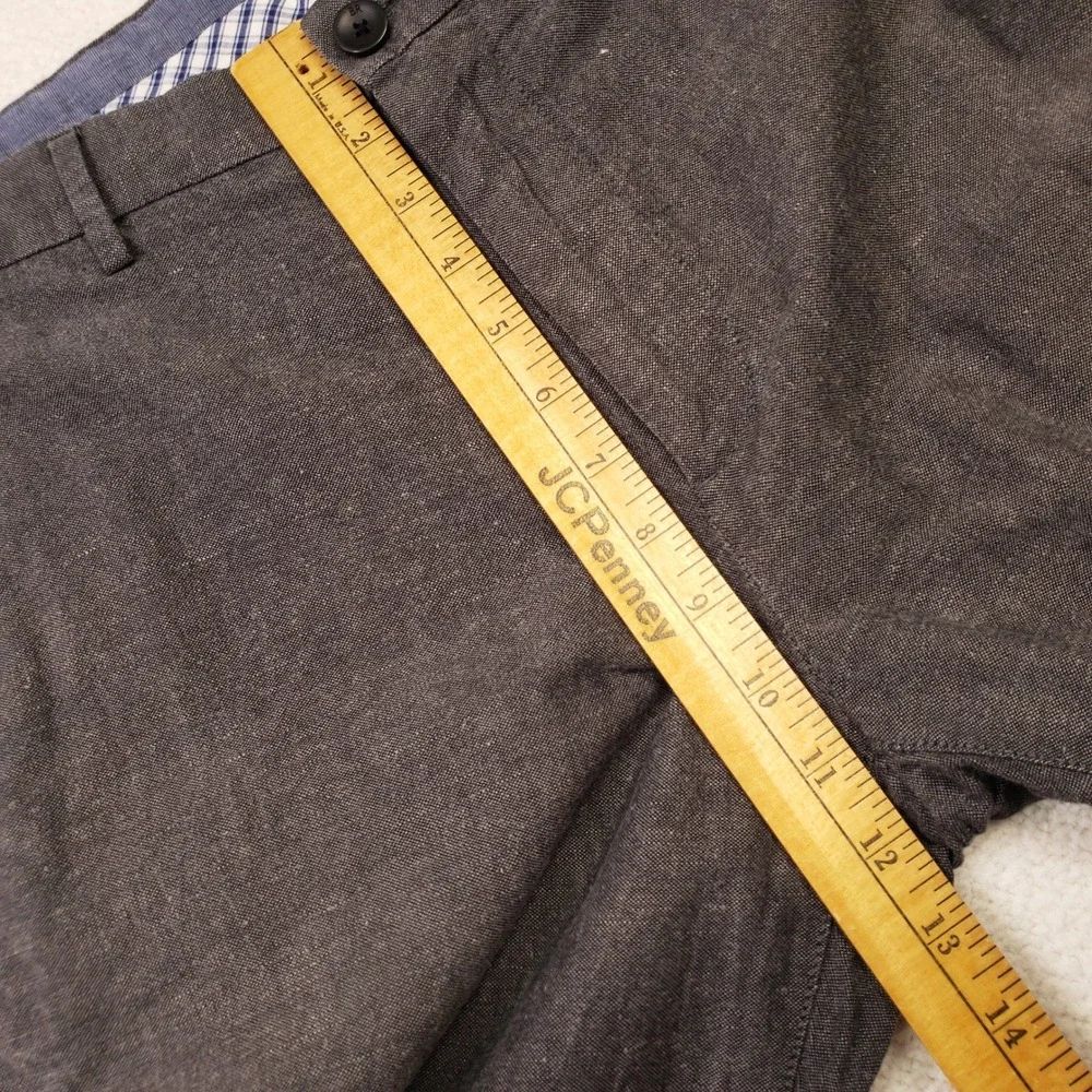 Banana Republic Kentfield Pant Mens 34x30 Gray Linen Cotton Blend Lightweight